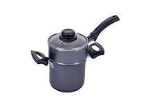 Mini Cuscuzeira Capri Antiaderente Grafite Cinza  A Vapor Multi Uso