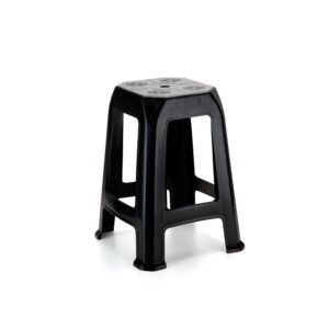 Banqueta Plastica Baixa Preta