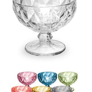 Taça sobremesa diamante vidro 320ml