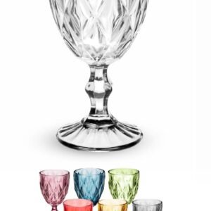 Taca De Vidro Diamante Medio 340ml