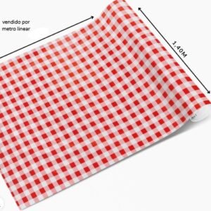 Toalha De Mesa Termica Chessmate Vermelha 1,40m largura