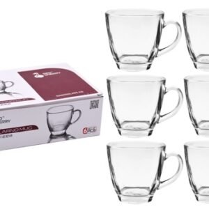Xicara Vidro Transparente C06 190ml Quadrada Lisa