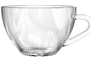 Xicara Vidro Transparente 230ml  Sem Pires