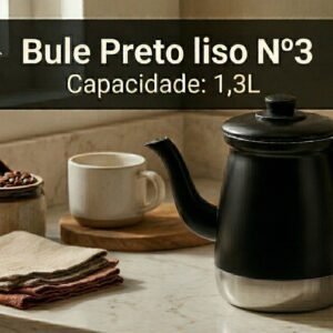 Bule Preto liso pintadinho Nº 3  1,3L