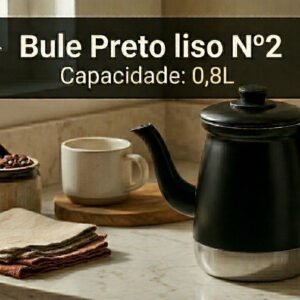 Bule Preto liso pintadinho Nº 2  850 ml