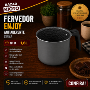 Fervedor Enjoy Antiaderente Vermelho  Nº 14 1,6l
