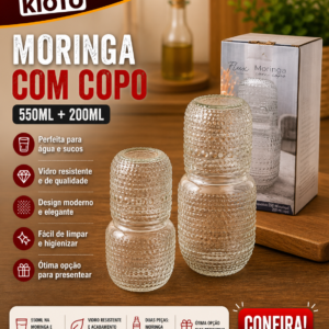 Moringa 550ml Vidro 9 Cm X 9 Cm X 19 Cm