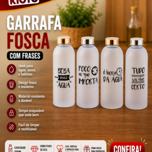 Garrafa emborrachada Plastico 1L 8cm X 23,5cm